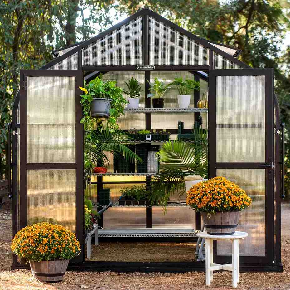 Sustainable Vego greenhouse offering a robust structure for efficient gardening in any season